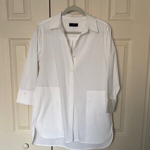 T Tahari White Tunic Top Scandi Girl